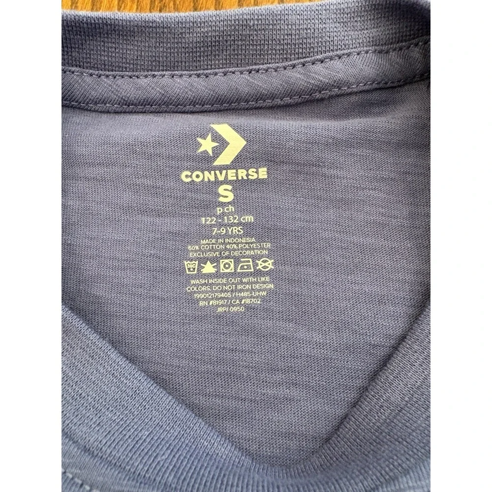 Converse Boys' Short Sleeve Pocket Logo T-Shirt Blue Size S (7-9 Yrs) NWT